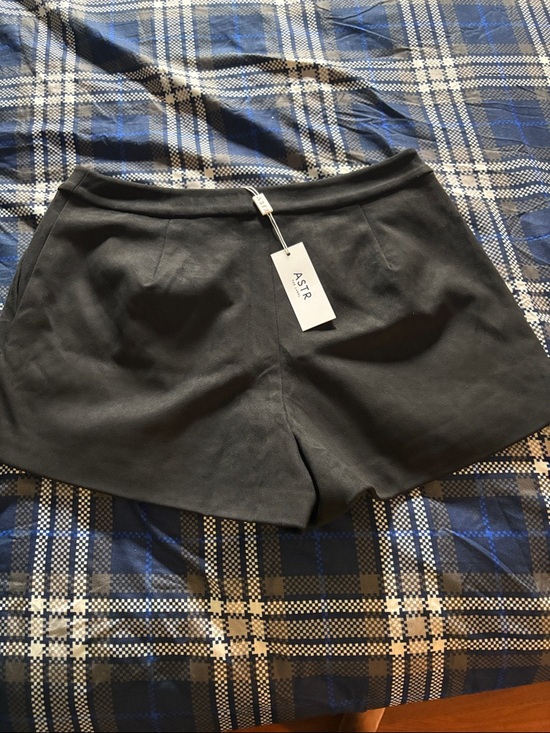 Astr Pants - Astr Black High-Waist Tailored Women's Shorts